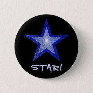 Dark Blue Star 'STAR!' button black