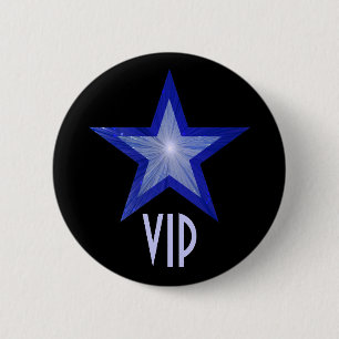 Dark Blue Star 'VIP' button black
