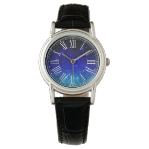 Dark Blue Stars Galaxy Gradient Twilight Watch
