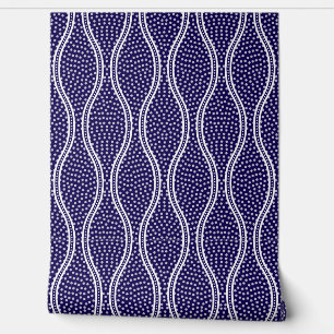 Dark Blue Tatewaku Same Komon Wallpaper