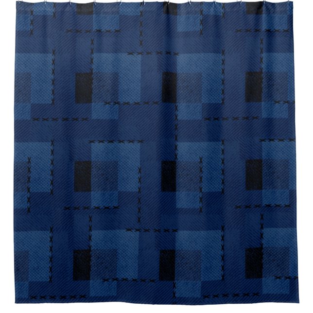 Dark blue textured geometric (Front)