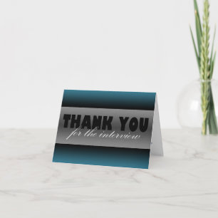 Dark Blue "Thank you for the interview" Card