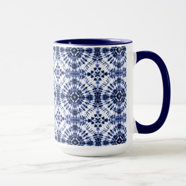 Dark Blue Tie Dye Pattern Mug (Right)