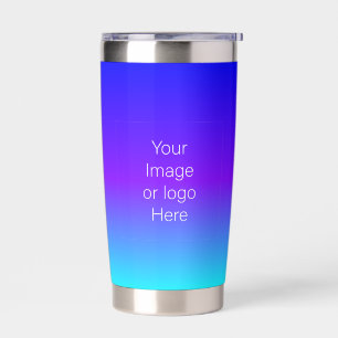 Dark Blue Traveller Gradient Personalize Insulated Tumbler