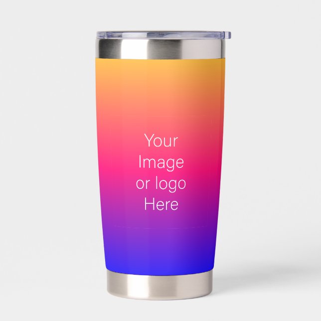 Dark Blue Traveller Gradient Personalize Insulated Tumbler (Left)