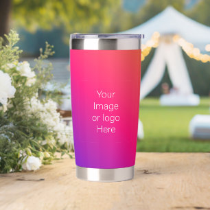 Dark Blue Traveller Gradient Personalize Insulated Tumbler