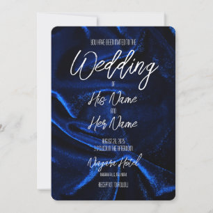 Dark Blue Velvet Texture Invitation