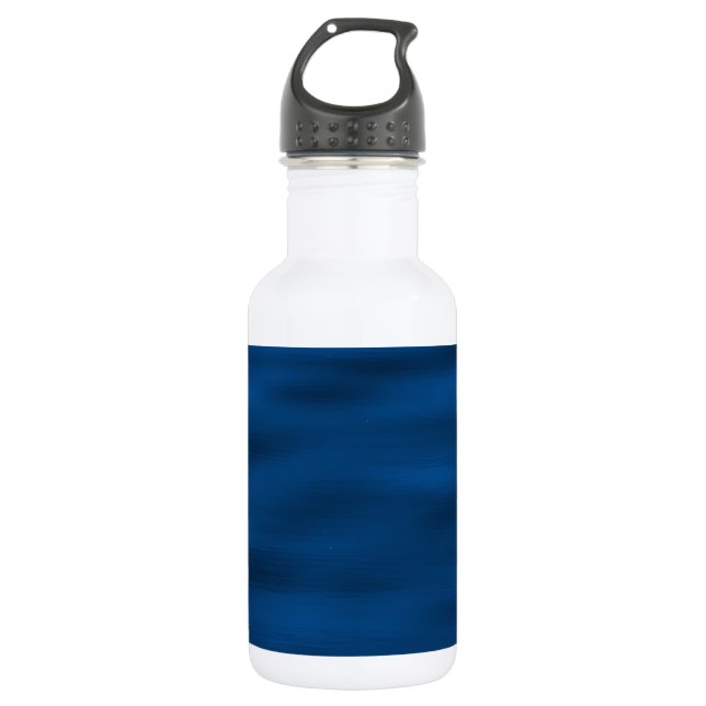 Dark Blue Water Ripples 532 Ml Water Bottle (Front)