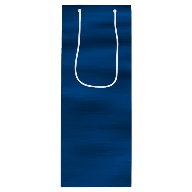 Dark Blue Water Ripples Wine Gift Bag (Front)