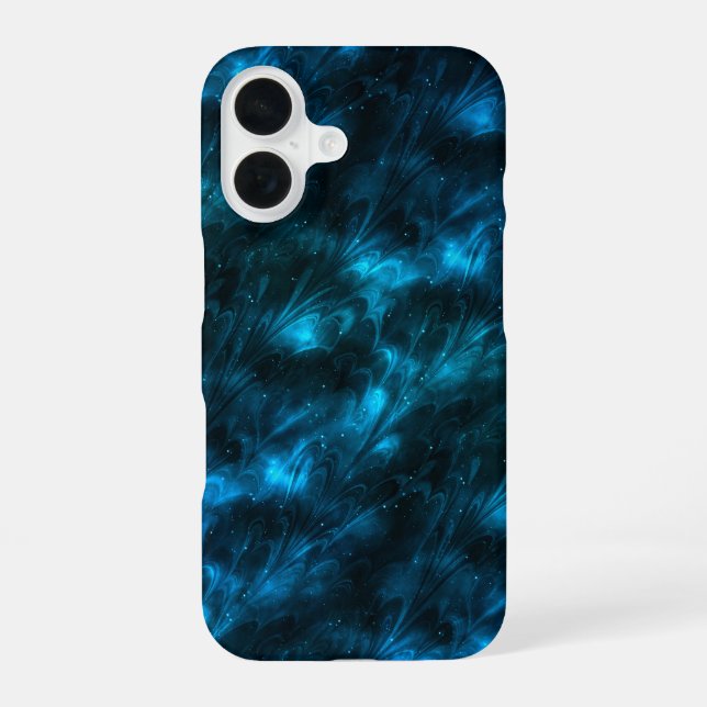 Dark Blue Wave iPhone 16 Case (Back)
