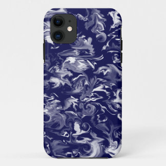 Dark Blue & White mixed colour phone case