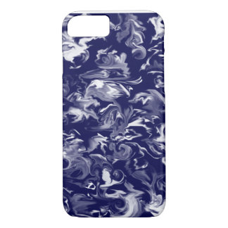 Dark Blue & White mixed colour phone case