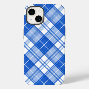 Dark Blue White Tartan Pattern yxm0uat9 diagonal Case-Mate iPhone 14 Case