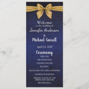 Dark Blue with Gold Bow Program