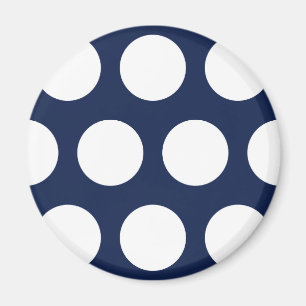 Dark Blue with White Dots Magnet
