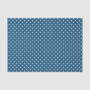Dark Blue with White Polka Dots  Tissue Paper