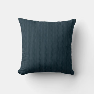 Dark Blue Woodgrain Throw Pillow