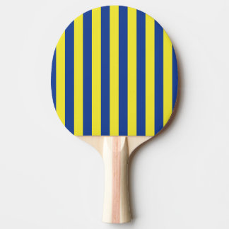 Dark Blue & Yellow Stripes  Ping Pong Paddle