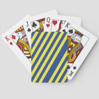 Dark Blue & Yellow Stripes  Playing Cards