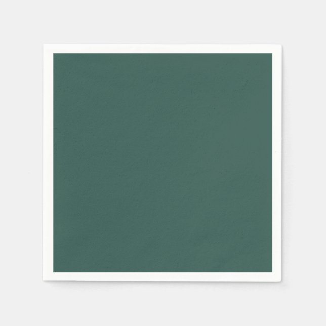 Dark Bluish Fir Green - Paper Napkins (Front)