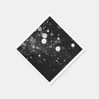 Dark Bokeh Blizzard Napkin