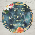 Dark Botanical Watercolor Family Cruise Decor Car Magnet<br><div class="desc">Personalize this lovely botanical watercolor family cruise door stateroom marker for your ship cabin door. You'll be able to easily find your cabin and others in your family group cruise reunion's party too. Please note: Not all ship's doors are magnetic. We cannot guarantee your door will be magnetic. Please check...</div>