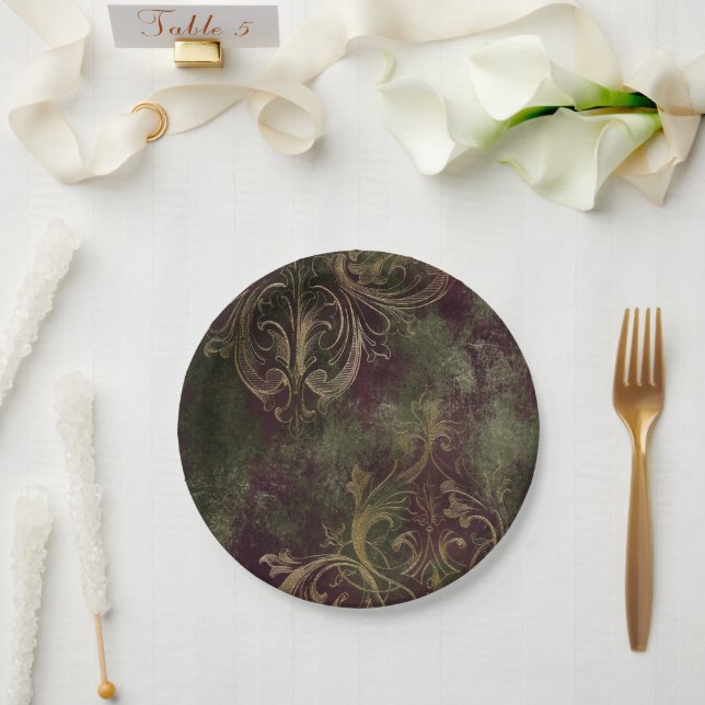 Dark Boudoir Paper Plate (Wedding)