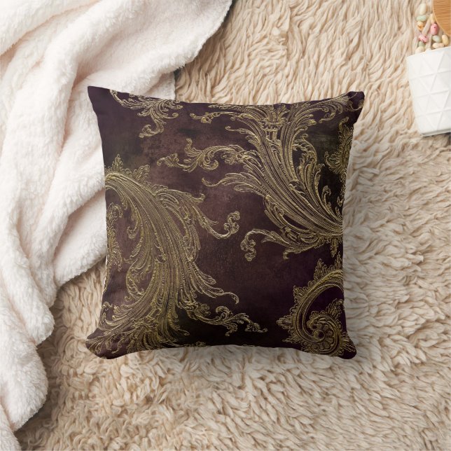 Dark Boudoir Throw Pillow (Blanket)