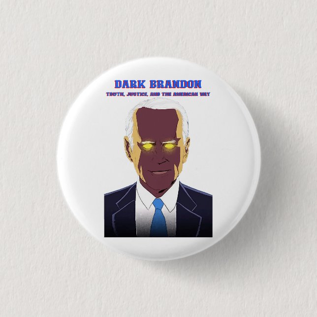 Dark Brandon 1 Inch Round Button (Front)