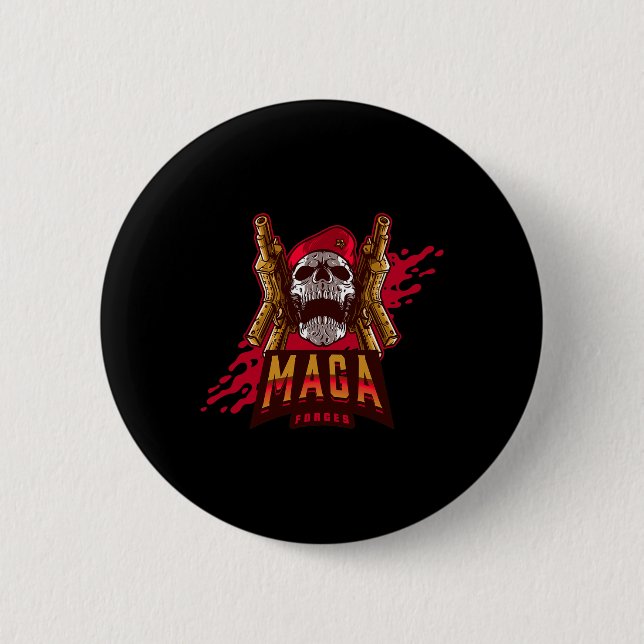 Dark Brandon Halloween Costume Scary Trump Biden F 2 Inch Round Button (Front)