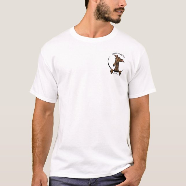 Dark Brindle Greyhound IAAM T-Shirt (Front)