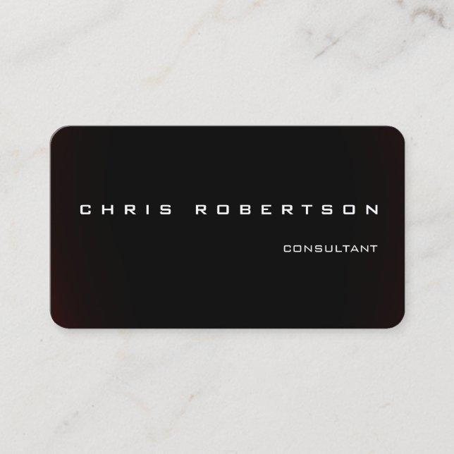Dark Brown Attractive Charming Modern Business Card (Front)