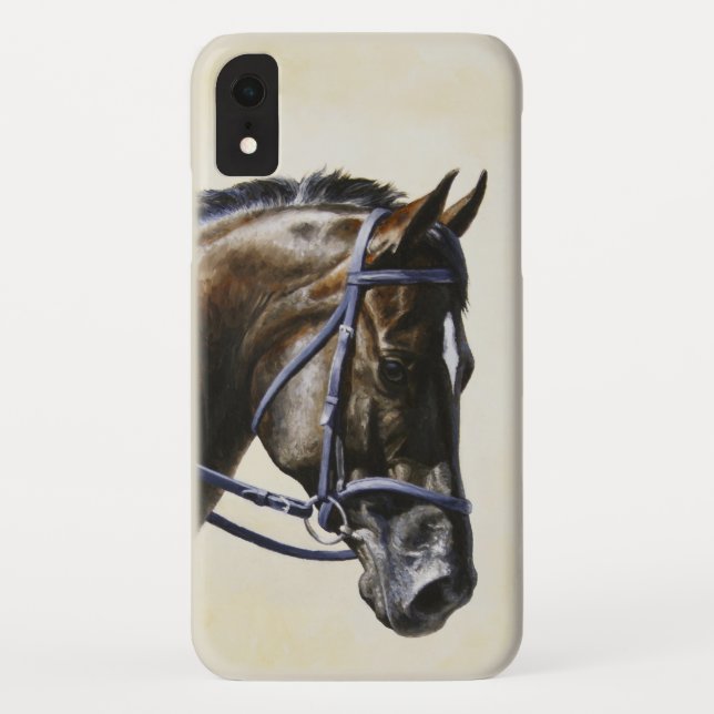 Dark Brown Bay Trakehner Dressage Horse Case-Mate iPhone Case (Back)