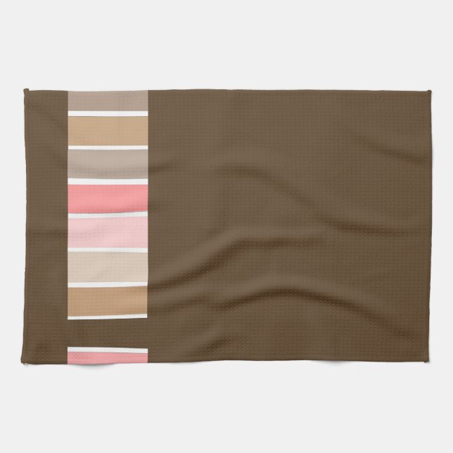 Dark Brown Beach Sand Kitchen Towel (Horizontal)