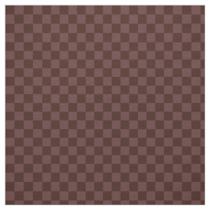 Dark Brown Checkerboard Fabric