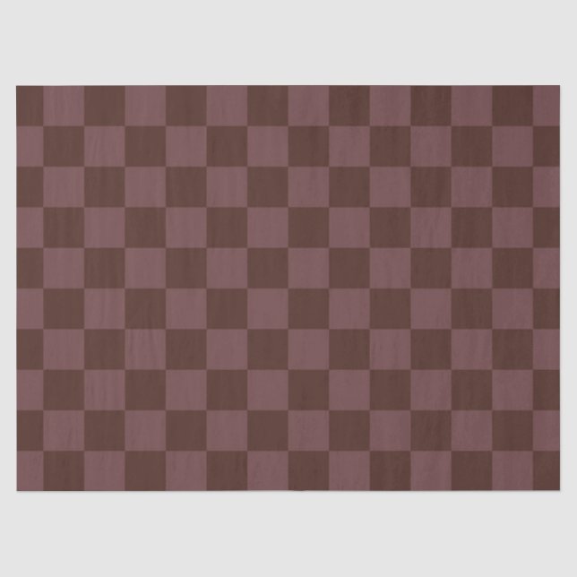 Dark Brown Chequerboard Tissue Paper (Front)