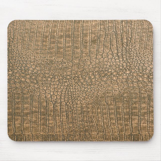  Dark Brown Crocodile Leather Texture Design Mouse Pad (Front)