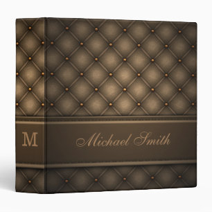 Dark Brown Elegant Leather Binder