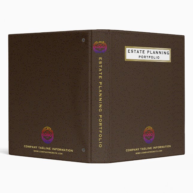 Dark Brown Family Trusts Estate Planning Portfolio Binder (Background)