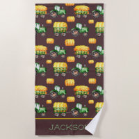 Dark Brown Farm Watercolor Green Tractor Kids