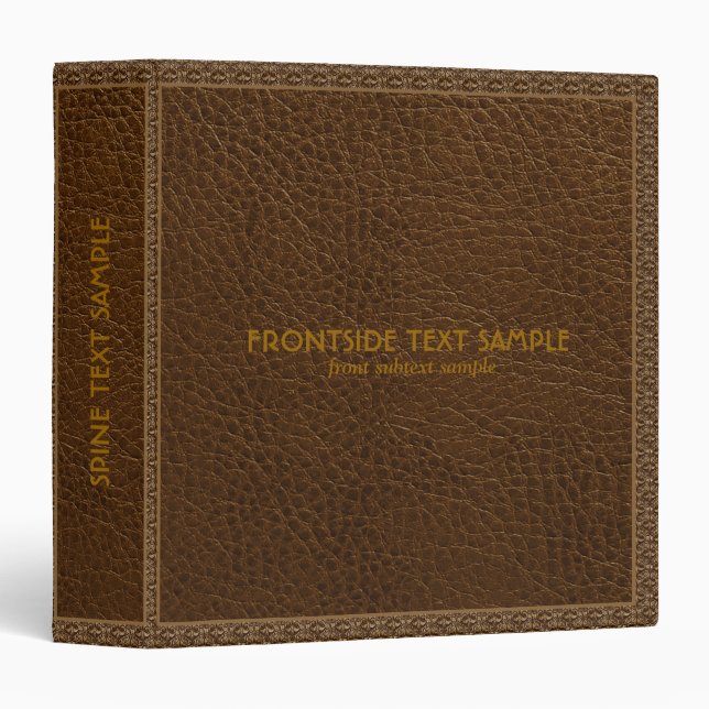 Dark Brown Faux Leather Look  Avery Binder 2 (Front/Spine)