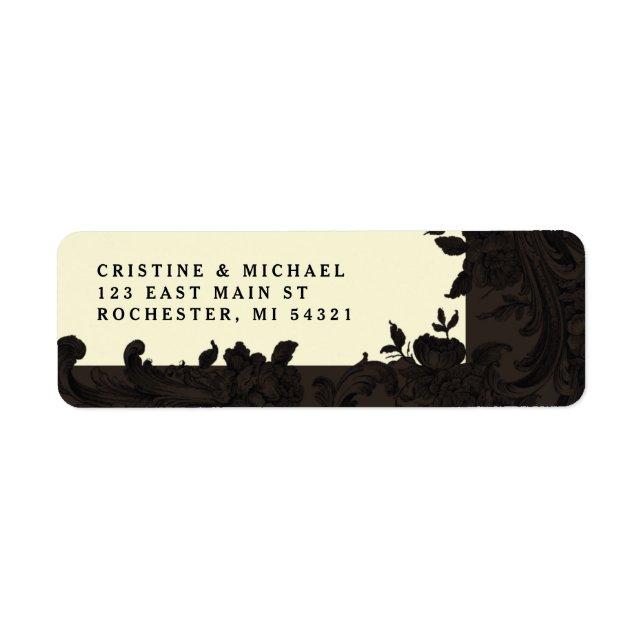 Dark brown floral ornamental Victorian (Front)