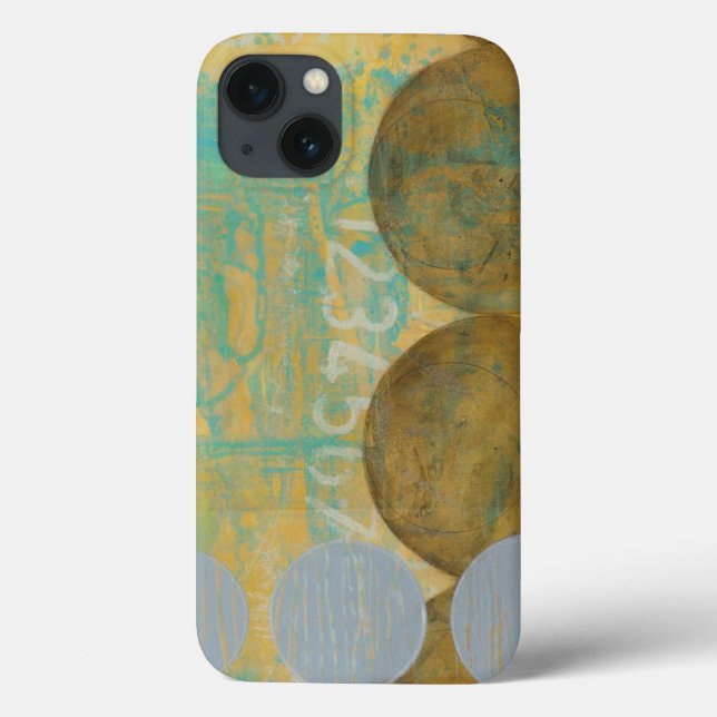 Dark Brown & Gray Circles with Numbers Numbers Case-Mate iPhone Case (Back)