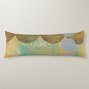 Dark Brown & Grey Circles with Numbers Numbers Body Pillow