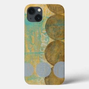 Dark Brown & Grey Circles with Numbers Numbers iPhone 13 Case