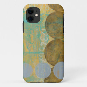 Dark Brown & Grey Circles with Numbers Numbers iPhone 11 Case