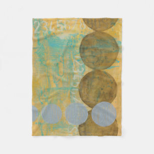 Dark Brown & Grey Circles with Numbers Numbers Fleece Blanket