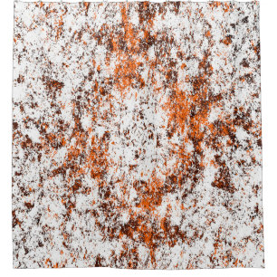Dark brown grunge background. Black white orange o