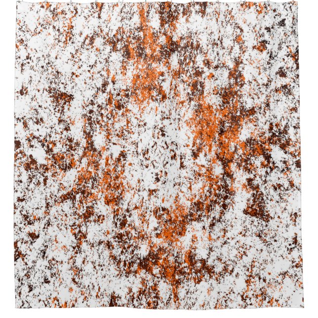 Dark brown grunge background. Black white orange o (Front)