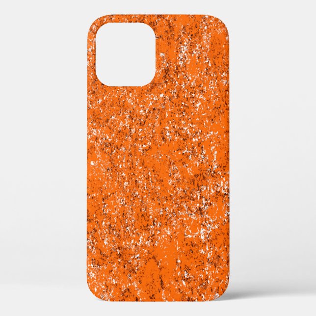 Dark brown grunge background. Black white orange o Case-Mate iPhone Case (Back)